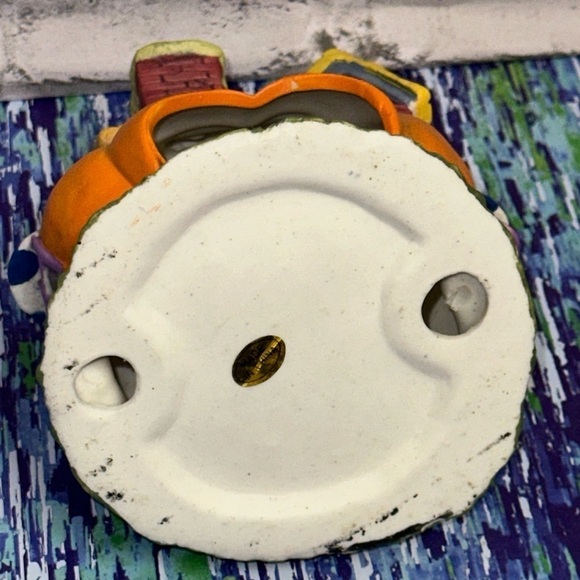 Halloween Pumpkin JOL House Ceramic Holiday Tea Light Holder Ghosts Witch Decor - Picture 8 of 8